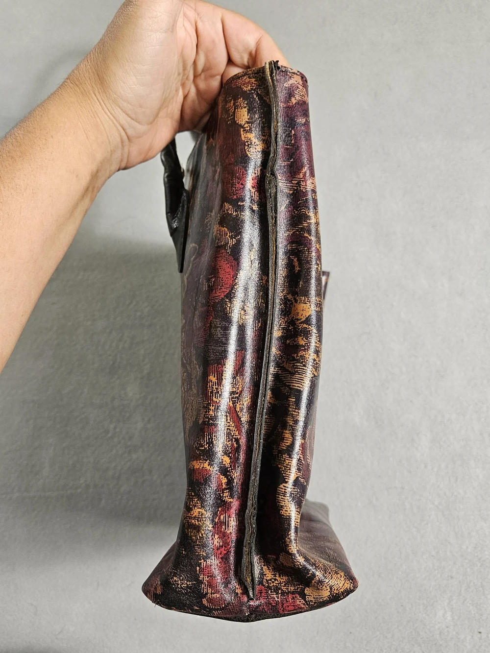 Patricia Nash Fall Tapestry Floral Leather Tote Bag